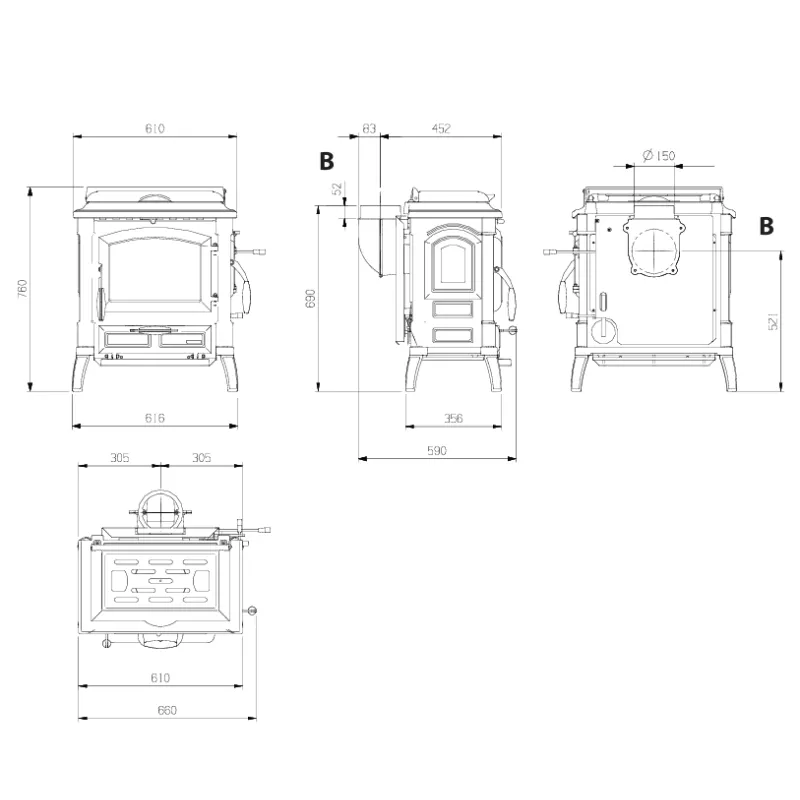 Kaminofen Isetta.16 – 7,3 kW – Bild 5